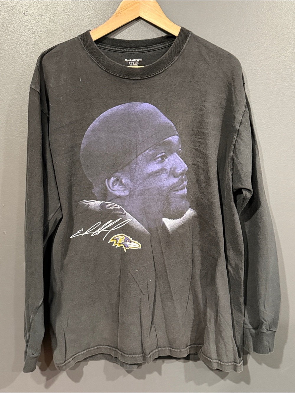 Baltimore Ravens Ed Reed Long Sleeve Graphic Tee Large